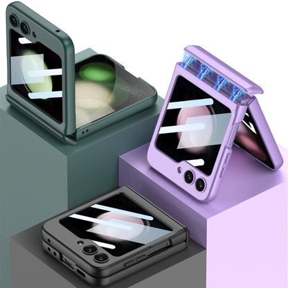 For Samsung Galaxy Z Flip5 GKK Integrated Magnetic Full Coverage Folding Phone Case(Wine Red) - Galaxy Z Flip5 Cases by GKK | Online Shopping UK | buy2fix