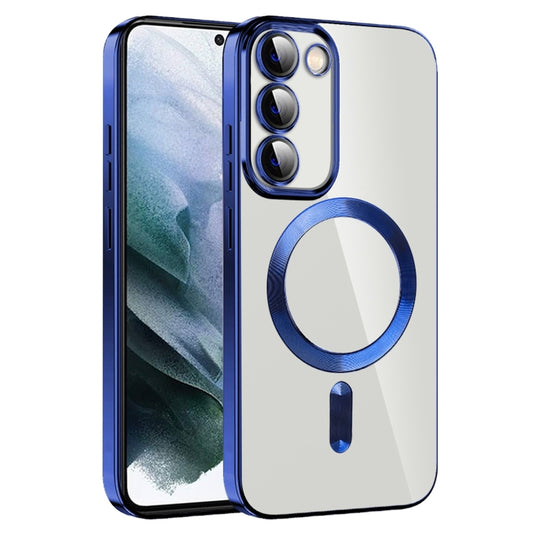 For Samsung Galaxy S21 5G CD Texture Plating TPU MagSafe Phone Case with Lens Film(Royal Blue) - Galaxy S21 5G Cases by buy2fix | Online Shopping UK | buy2fix