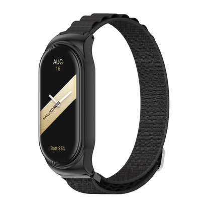 For Xiaomi Mi Band 8 Mijobs CS Case Nylon Breathable Watch Band(Black) - Watch Bands by MIJOBS | Online Shopping UK | buy2fix