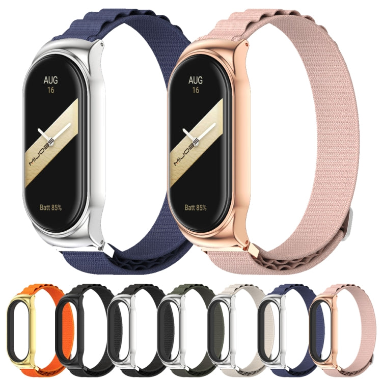 For Xiaomi Mi Band 8 Mijobs CS Case Nylon Breathable Watch Band(Black) - Watch Bands by MIJOBS | Online Shopping UK | buy2fix