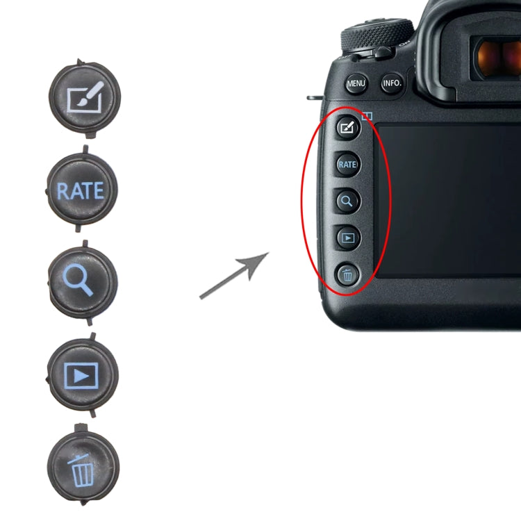 For Canon EOS 5D Mark III Menu Button Cap - Others by buy2fix | Online Shopping UK | buy2fix