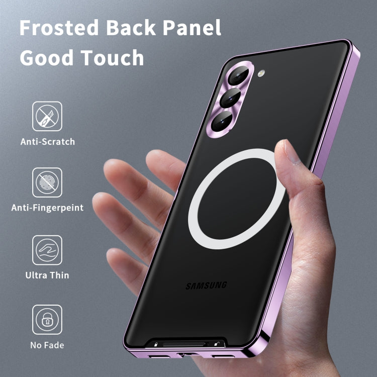 For Samsung Galaxy S23 FE 5G MagSafe Magnetic Frosted Metal Phone Case(Purple) - Galaxy S23 FE 5G Cases by buy2fix | Online Shopping UK | buy2fix