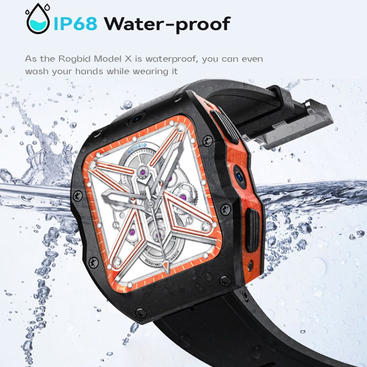 Model X 1.99 inch IP68 Waterproof Android 9.0 4G Dual Cameras Ceramics Smart Watch, Specification:2GB+16GB(Black) - Android Watch by buy2fix | Online Shopping UK | buy2fix