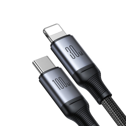 JOYROOM A21 100W Type-C to Type-C+8 Pin 2 in 1 Charging Cable, Length: 1.5m(Black) - 2 in 1 Cable by JOYROOM | Online Shopping UK | buy2fix