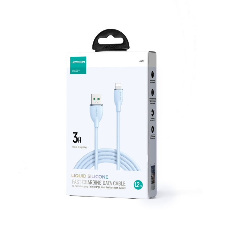 JOYROOM SA29-AL3 3A USB to 8 Pin Liquid Silicone Fast Charging Data Cable, Length: 1.2m(Blue) - Normal Style Cable by JOYROOM | Online Shopping UK | buy2fix