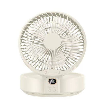 WSK302 4000mAh Swivel Head Wall Mounted Fan with Night Light(White) - Electric Fans by buy2fix | Online Shopping UK | buy2fix