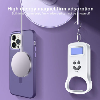 For iPhone 15 Pro Max MagSafe Frosted Translucent Mist Phone Case(Dark Purple) - iPhone 15 Pro Max Cases by buy2fix | Online Shopping UK | buy2fix