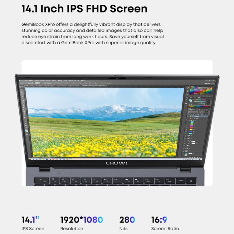 CHUWI GemiBook XPro 14.1 inch Laptop, 8GB+256GB, Windows 11 Intel Alder Lake-N N100 Quad Core - CHUWI by CHUWI | Online Shopping UK | buy2fix