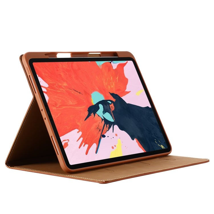 For iPad Pro 11 inch (2020) GEBEI PU+TPU Horizontal Flip Protective Tablet Case with Holder & Card Slots(Gold) - iPad Pro 11 (2020) Cases by GEBEI | Online Shopping UK | buy2fix