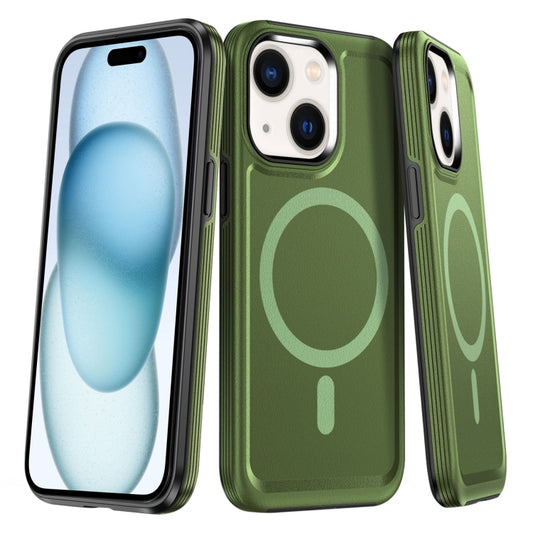 For iPhone 15 Plus Shield Armor MagSafe TPU Hybrid PC Phone Case(Grass Green) - iPhone 15 Plus Cases by buy2fix | Online Shopping UK | buy2fix