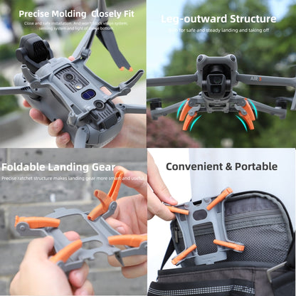 For DJI Air 3 Sunnylife LG664 Foldable Spider Landing Gear(Grey) -  by Sunnylife | Online Shopping UK | buy2fix