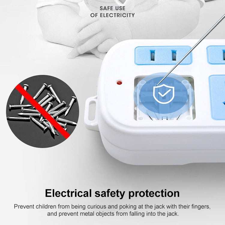 Anti-electric Shock Desk Power Strip Socket 6-position 3m, CN Plug - Extension Socket by buy2fix | Online Shopping UK | buy2fix