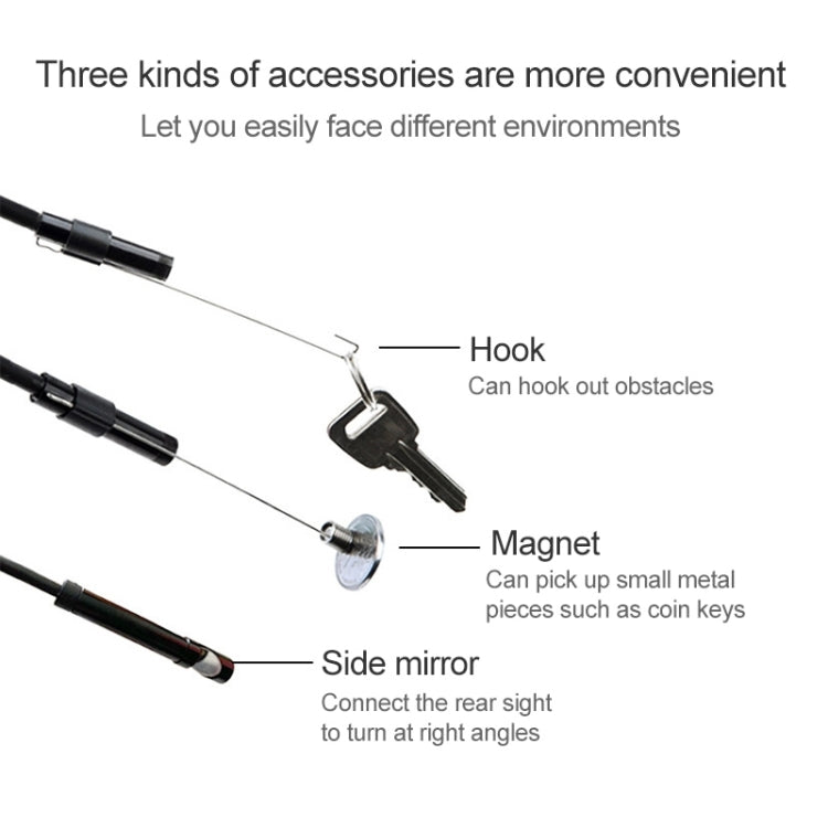 AN97 Waterproof Micro USB Endoscope Hard Tube Inspection Camera for Parts of OTG Function Android Mobile Phone, with 6 LEDs, Lens Diameter:8mm(Length: 1m) - Consumer Electronics by buy2fix | Online Shopping UK | buy2fix