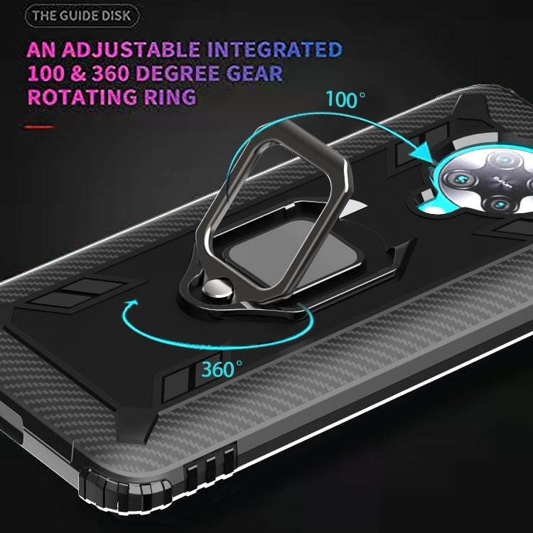 For Xiaomi Redmi K30 Pro / Poco F2 Pro 5G Carbon Fiber Protective Case with 360 Degree Rotating Ring Holder(Black) - Xiaomi Accessories by buy2fix | Online Shopping UK | buy2fix