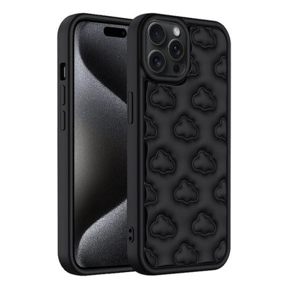 For iPhone 15 Pro Max 3D Cloud Pattern TPU Phone Case(Black) - iPhone 15 Pro Max Cases by buy2fix | Online Shopping UK | buy2fix