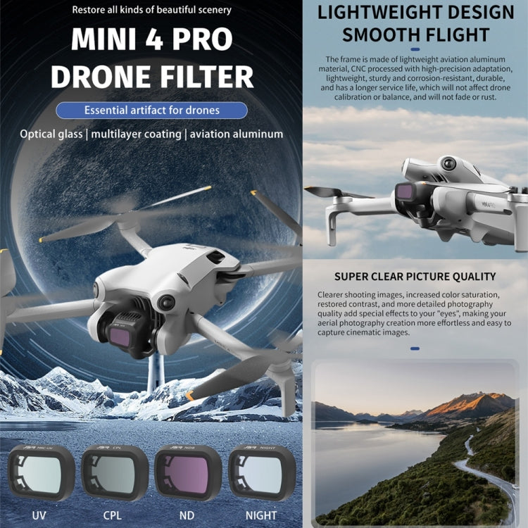 For DJI Mini 4 Pro JSR KB Series Drone Camera Lens Filter, Filter:ND8PL - Mavic Lens Filter by JSR | Online Shopping UK | buy2fix