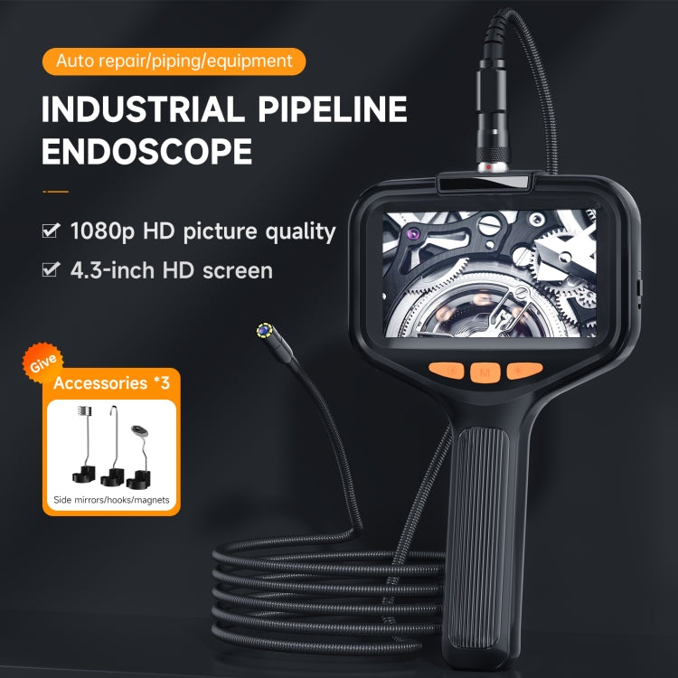 P200 8mm Front Lenses Detachable Industrial Pipeline Endoscope with 4.3 inch Screen, Spec:1m Soft Tube -  by buy2fix | Online Shopping UK | buy2fix
