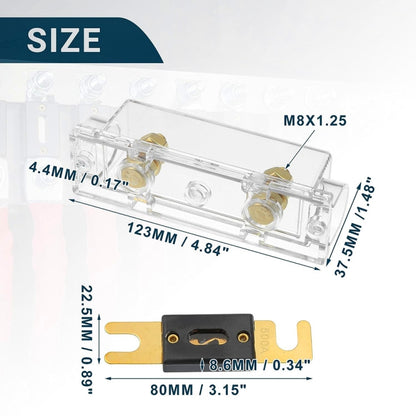 3 in 1 ANL Car Audio Modified Fuse Holder with 200A Fuse, Current:100A - Fuse by buy2fix | Online Shopping UK | buy2fix