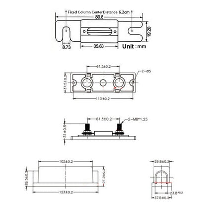 3 in 1 ANL Car Audio Modified Fuse Holder with 200A Fuse, Current:250A - Fuse by buy2fix | Online Shopping UK | buy2fix