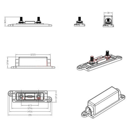 3 in 1 ANL Car Audio Modified Fuse Holder with 200A Fuse, Current:150A - Fuse by buy2fix | Online Shopping UK | buy2fix