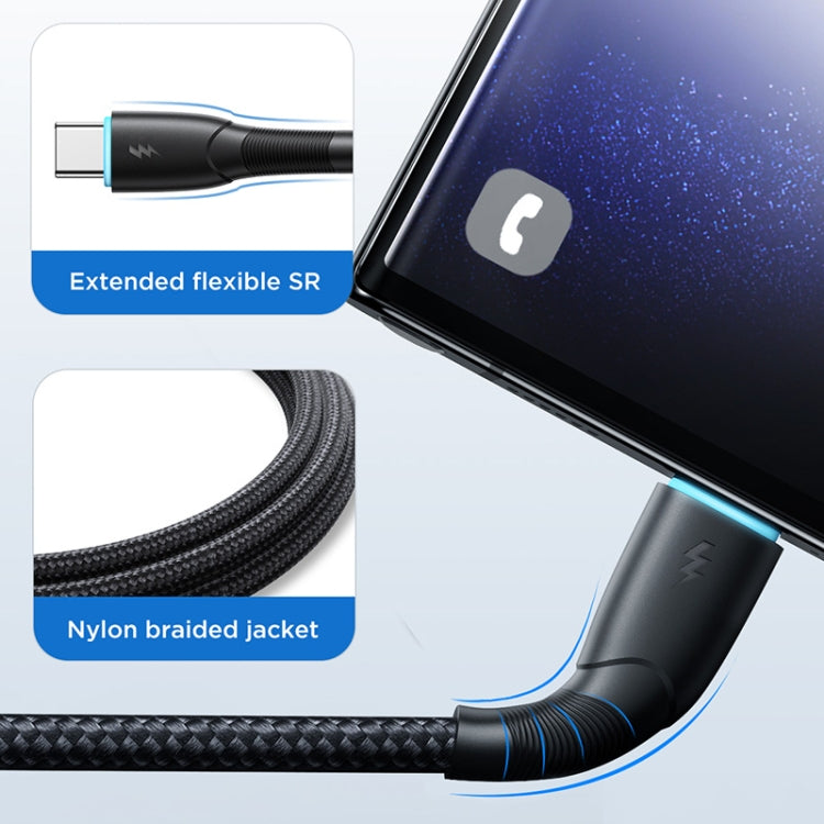 JOYROOM SA32-AC3 Starry Series 3A USB to USB-C / Type-C Fast Charging Data Cable, Length:1m(Black) - USB-C & Type-C Cable by JOYROOM | Online Shopping UK | buy2fix