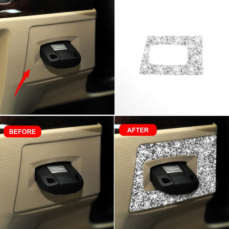 For BMW 3 Series E90 2005-2012 Car Ignition Switch Frame Diamond Decorative Sticker, Right Drive - Car Interior Mouldings by buy2fix | Online Shopping UK | buy2fix