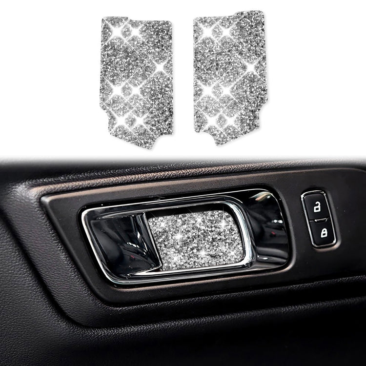 For Ford Mustang 2015-2020 Car Inner Door Bowl Panel Diamond Decoration Sticker, Left and Right Drive - Car Interior Mouldings by buy2fix | Online Shopping UK | buy2fix