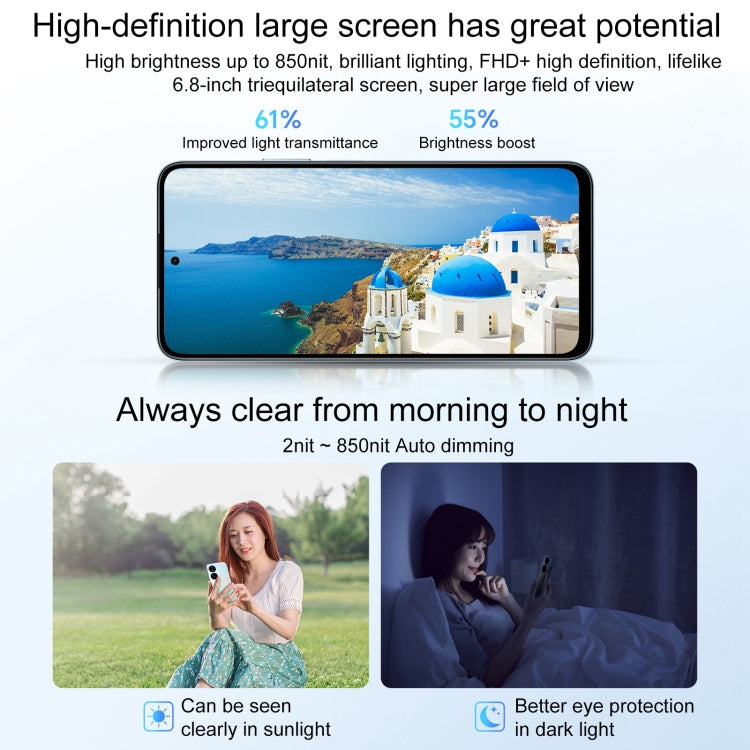 Honor Play8T, 12GB+256GB,  6.8 inch MagicOS 7.2 Dimensity 6080 Octa Core up to 2.4GHz, Network: 5G, OTG, Not Support Google Play(Green) - Honor by Huawei | Online Shopping UK | buy2fix