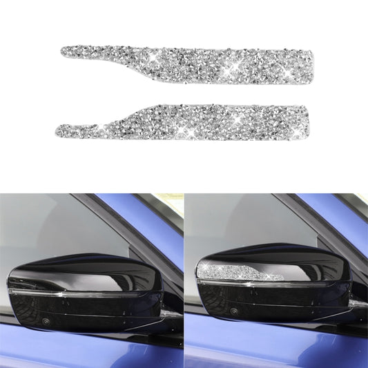 For BMW Car Rearview Mirror Anti-collision Strip Diamond Decoration Sticker, Left and Right Drive - Car Interior Mouldings by buy2fix | Online Shopping UK | buy2fix