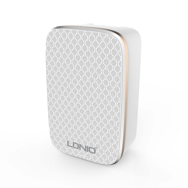 LDNIO A2204 2 in 1 12W Dual USB Interface Travel Charger Mobile Phone Charger with 8 Pin Data Cable, UK Plug - USB Charger by LDNIO | Online Shopping UK | buy2fix