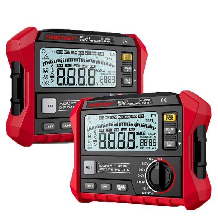 HABOTEST HT5205 Insulation Resistor Tester - Battery & Resistance Tester by HABOTEST | Online Shopping UK | buy2fix