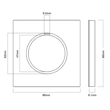 86mm Gray Aluminum Wire Drawing LED Switch Panel, Style:Five-hole USB Socket - Consumer Electronics by buy2fix | Online Shopping UK | buy2fix