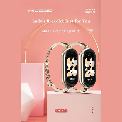 For Xiaomi Mi Band 8 / 9 / 9 NFC Mijobs Mermaid Beauty Bracelet Watch Band(Rose Gold Red) - Watch Bands by MIJOBS | Online Shopping UK | buy2fix