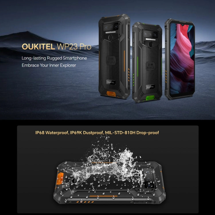 Oukitel WP23 Pro, 8GB+128GB, IP68/IP69K, 6.52 inch Unisoc T606 Octa-core, NFC, Network: 4G(Orange) - OUKITEL by OUKITEL | Online Shopping UK | buy2fix