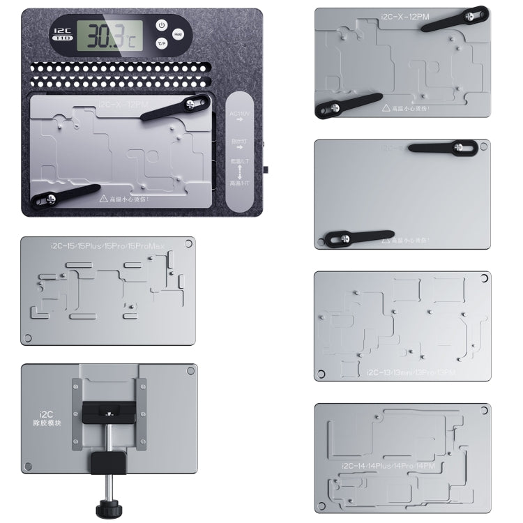 i2C T18 LCD Display PCB Motherboard Layered Desoldering Station For iPhone X-15 Pro Max with Glue Removal Module, US Plug - Repair Platform by i2C | Online Shopping UK | buy2fix