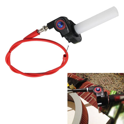 Off-road Motorcycle Modified 22mm Handle Throttle Clamp Hand Grip Big Torque Oil Visual Throttle Accelerator for with Cable(Red with Red Throttle Cable) - Grips by buy2fix | Online Shopping UK | buy2fix