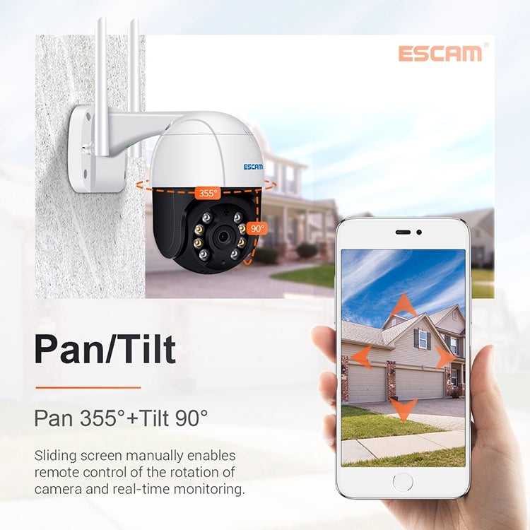 ESCAM QF518 5MP Smart WiFi IP Camera, Support AI Humanoid Detection / Auto Tracking / Dual Light Night Vision / Cloud Storage / Two Way Audio / TF Card, Plug:UK Plug(White) - Dome Camera by ESCAM | Online Shopping UK | buy2fix