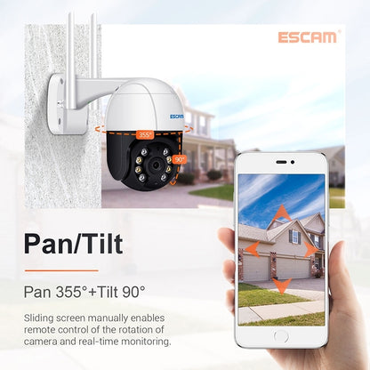 ESCAM QF518 5MP Smart WiFi IP Camera, Support AI Humanoid Detection / Auto Tracking / Dual Light Night Vision / Cloud Storage / Two Way Audio / TF Card, Plug:AU Plug(White) - Security by ESCAM | Online Shopping UK | buy2fix