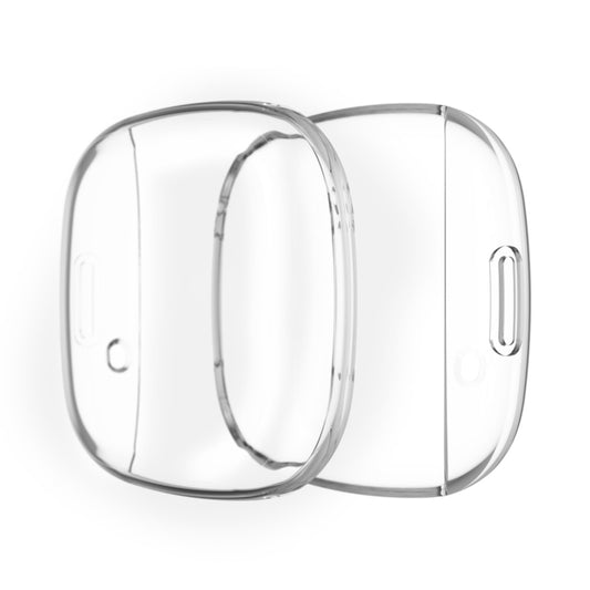 For Fitbit Versa 3 / Versa Sense Plating Full Package TPU Protective Case(Transparent) - Smart Wear by buy2fix | Online Shopping UK | buy2fix