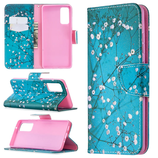 For Samsung Galaxy S20 FE 5G / S20 Lite Colored Drawing Pattern Horizontal Flip Leather Case with Holder & Card Slots & Wallet(Plum Blossom) - Samsung Accessories by buy2fix | Online Shopping UK | buy2fix