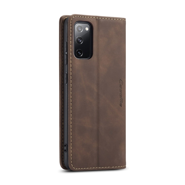 For Samsung Galaxy S20 FE CaseMe 013 Multifunctional Horizontal Flip Leather Case with Holder & Card Slot & Wallet(Coffee) - Galaxy S20 FE Cases by CaseMe | Online Shopping UK | buy2fix