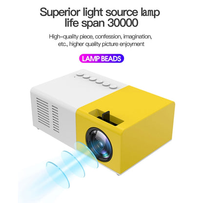 J9 1920x1080P 15 ANSI Portable Home Theater Mini LED HD Digital Projector, Basic Version, AU Plug(Black White) - Consumer Electronics by buy2fix | Online Shopping UK | buy2fix