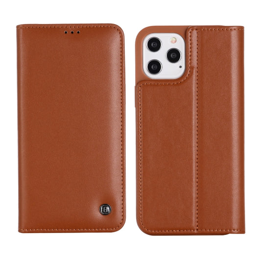 For iPhone 12 Pro Max GEBEI PU+TPU Horizontal Flip Protective Case with Holder & Card Slots(Brown) - iPhone 12 Pro Max Cases by GEBEI | Online Shopping UK | buy2fix