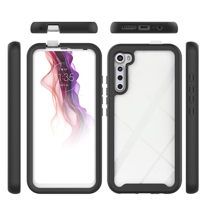 For Motorola Moto One Fusion Plus Starry Sky Solid Color Series Shockproof PC + TPU Protective Case(Black) - Mobile Accessories by buy2fix | Online Shopping UK | buy2fix