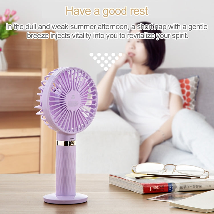 S8 Portable Mute Handheld Desktop Electric Fan, with 3 Speed Control (Purple) - Consumer Electronics by buy2fix | Online Shopping UK | buy2fix