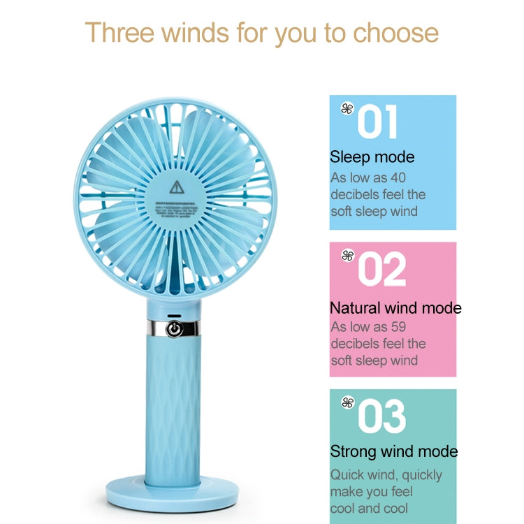 S8 Portable Mute Handheld Desktop Electric Fan, with 3 Speed Control (Purple) - Consumer Electronics by buy2fix | Online Shopping UK | buy2fix