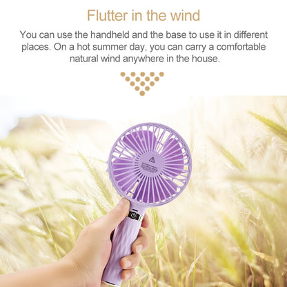 S8 Portable Mute Handheld Desktop Electric Fan, with 3 Speed Control (Purple) - Consumer Electronics by buy2fix | Online Shopping UK | buy2fix