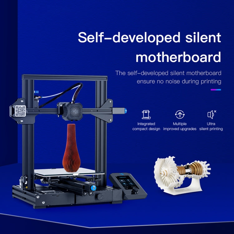 CREALITY Ender-3 V2 Craborundom Glass Platform Ultra-silent DIY 3D Printer, Print Size : 22 x 22 x 25cm, US Plug - 3D Printer by Creality | Online Shopping UK | buy2fix