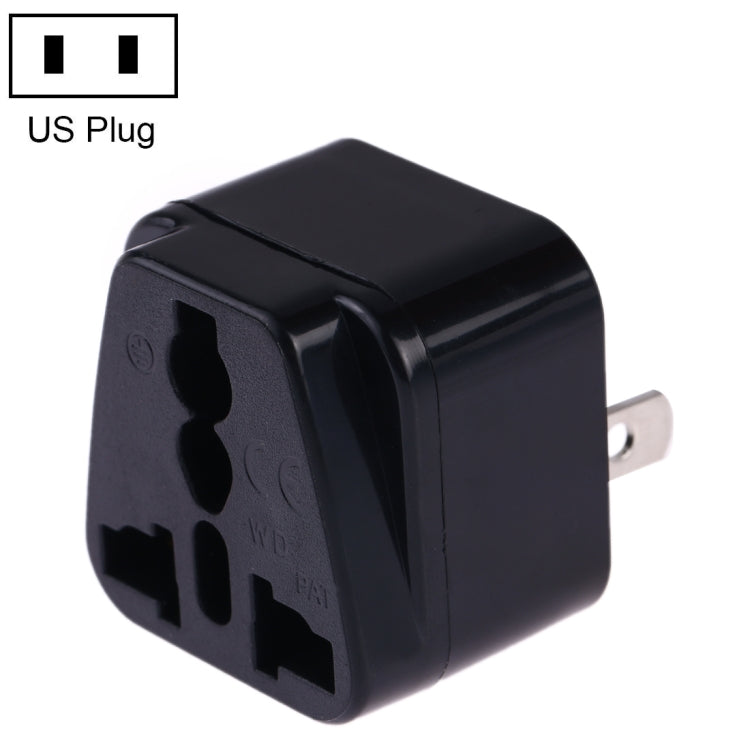 Portable Universal Socket to US Plug Power Adapter Travel Charger (Black) - Consumer Electronics by buy2fix | Online Shopping UK | buy2fix