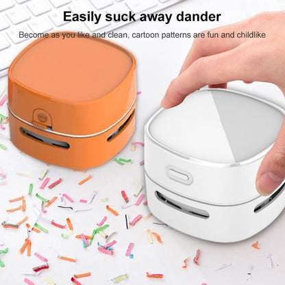 4W Hardcover Rechargeable Style Portable Handheld Wireless Mini Desktop Vacuum Cleaner(Orange) - Mini Vacuum Cleaner by buy2fix | Online Shopping UK | buy2fix